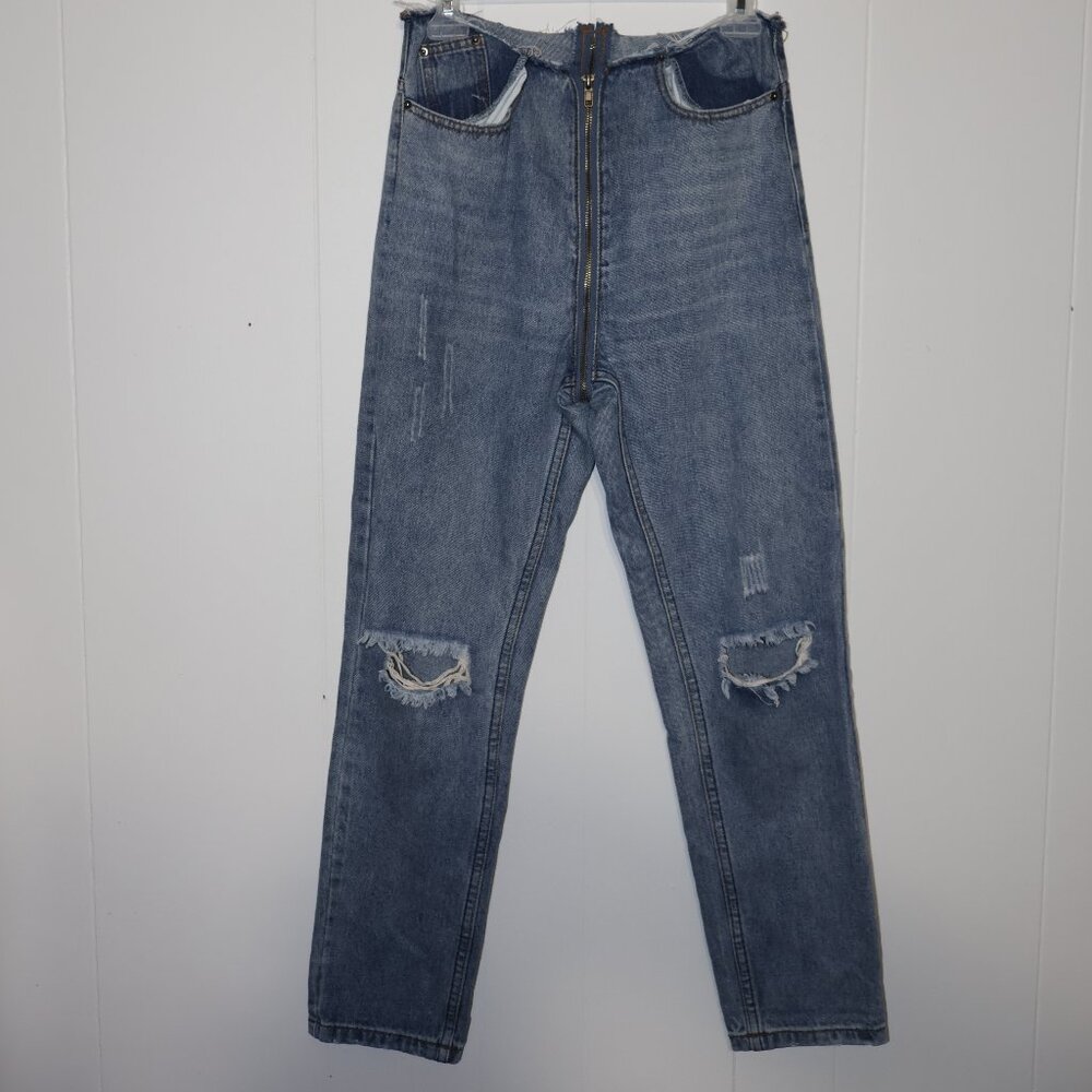 💙 2 for $20 💙 Paper Heart Distressed Jeans Blue Denim Raw Hem Style (Women’s S